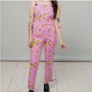Nooworks Banana Print Overalls Jumper XS